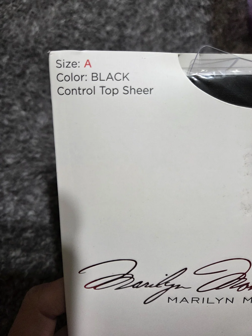 Marilyn Monroe Black Sheer Control Top Sheers